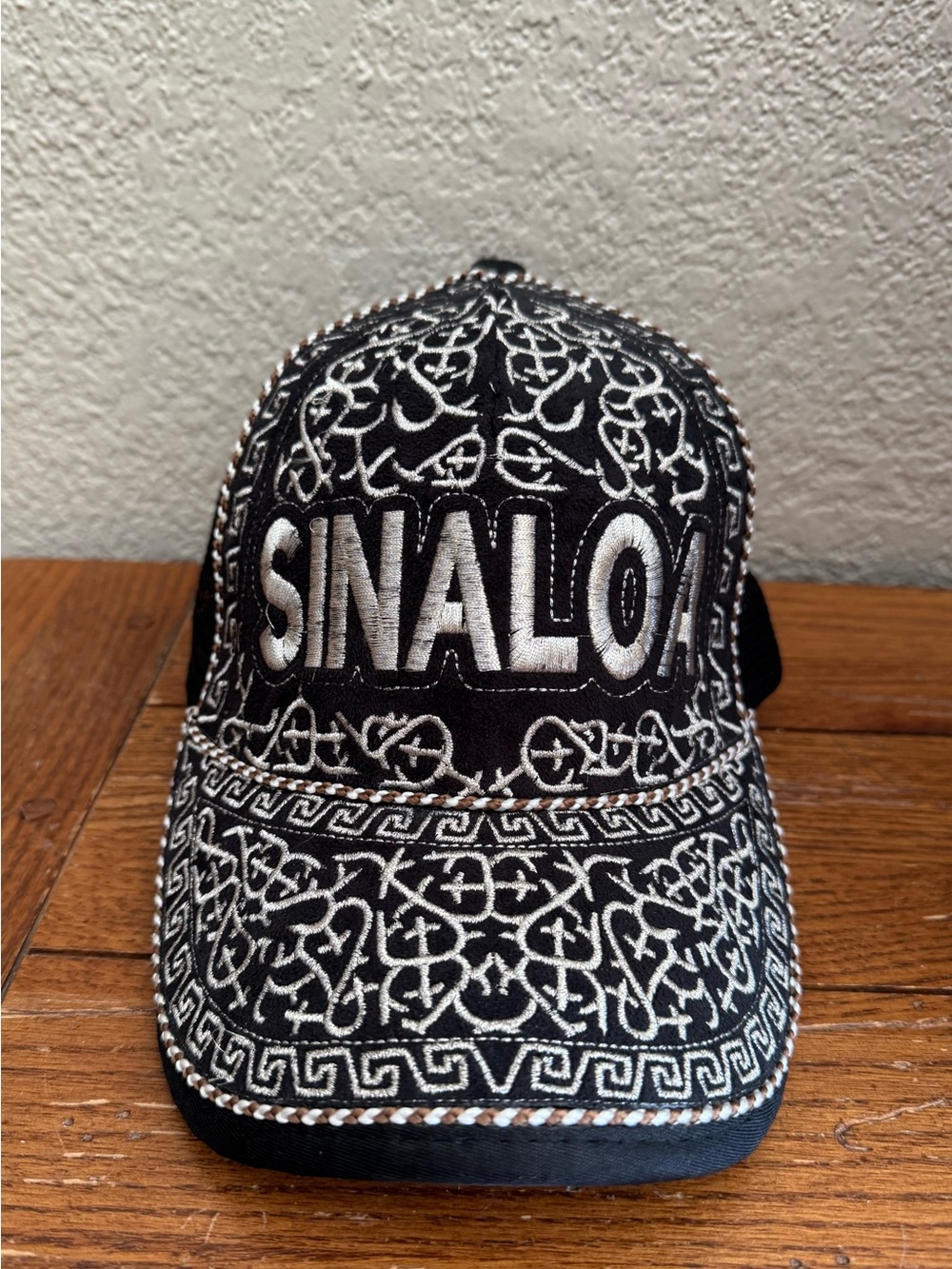 Avelar Caps Black Silver Mexico Embroidered Hat Adjustable Trucker Western Cap